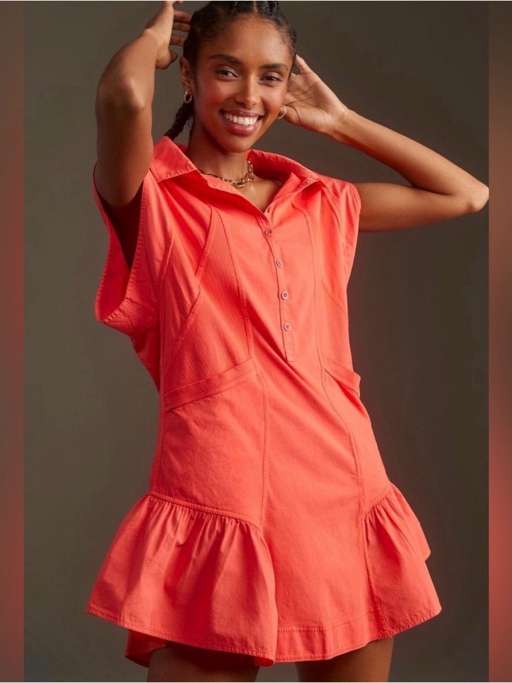 Daily Practice By Anthropologie XL Tango Coral Athleisure Dress